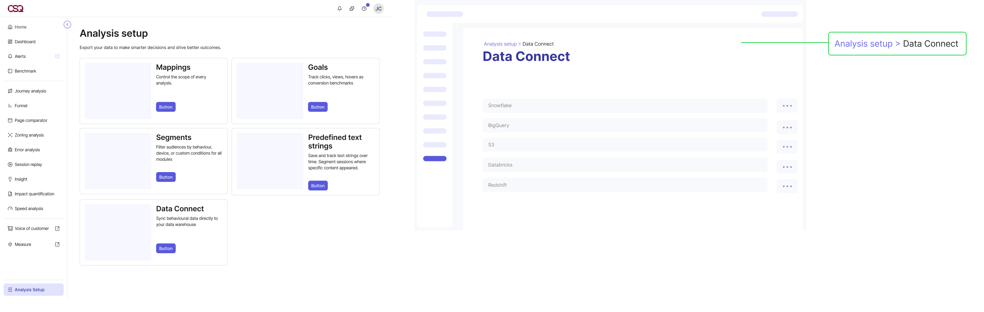 The intended navigation flow